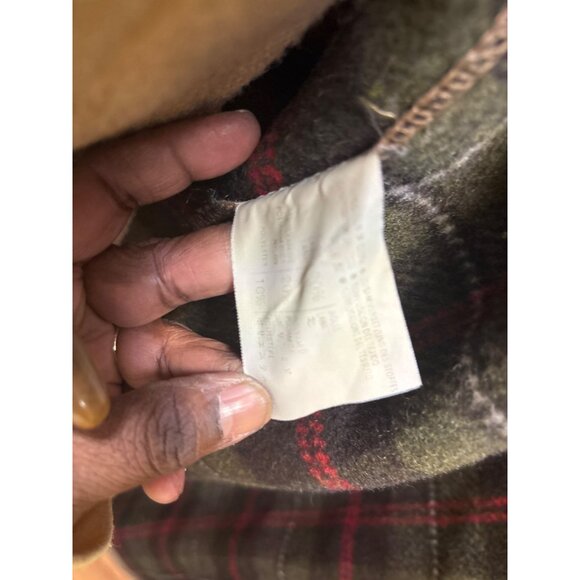 Vintage Tan Wool Duffle Coat With Wooden Toggles & Hood Size 44 - Picture 12 of 13